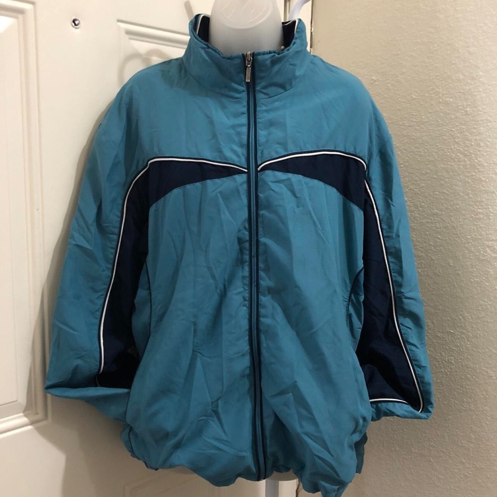 2000s Y2K style Retro oversize baggy streetwear windbreaker bomber zip up jacket